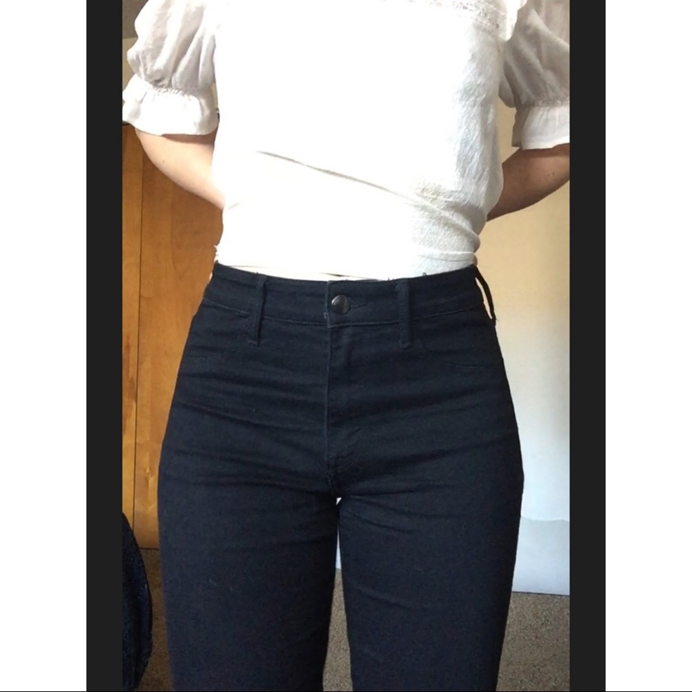 Black High Rise Skinny Jeans